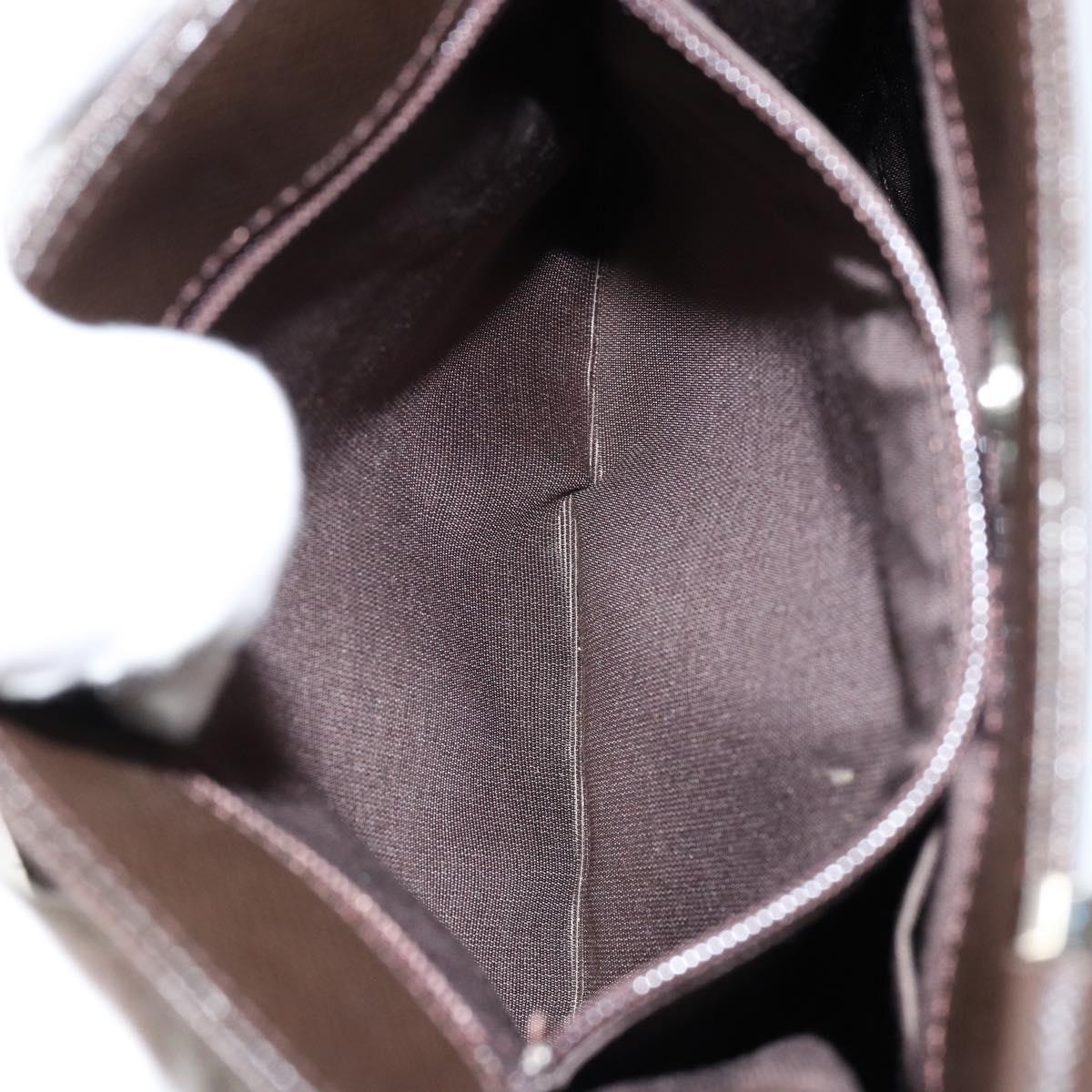 BURBERRY Nova Check Shoulder Bag Canvas Beige Silver Auth ka069