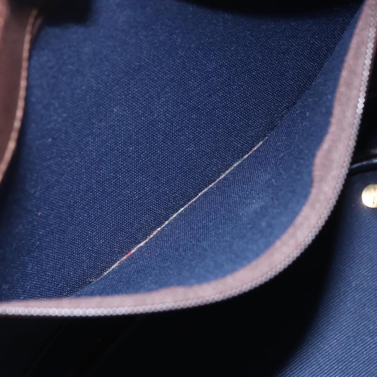 Christian Dior Trotter Canvas Hand Bag PVC Brown Gold Auth ka074