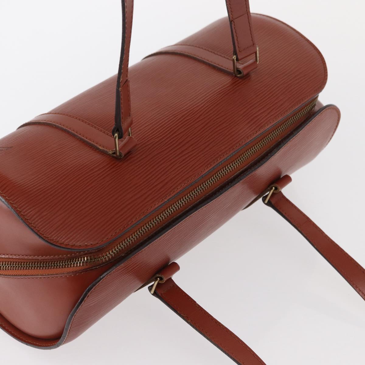 LOUIS VUITTON Epi Soufflot Hand Bag Brown M52223 LV Auth ka075