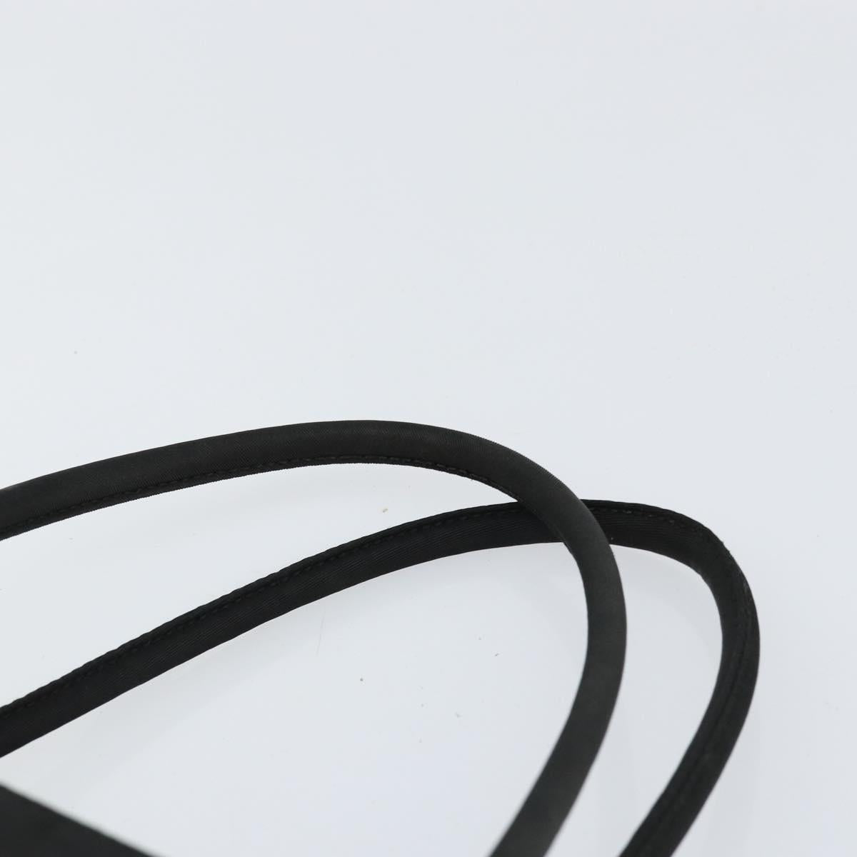PRADA Hand Bag Nylon Black Silver Auth ka076