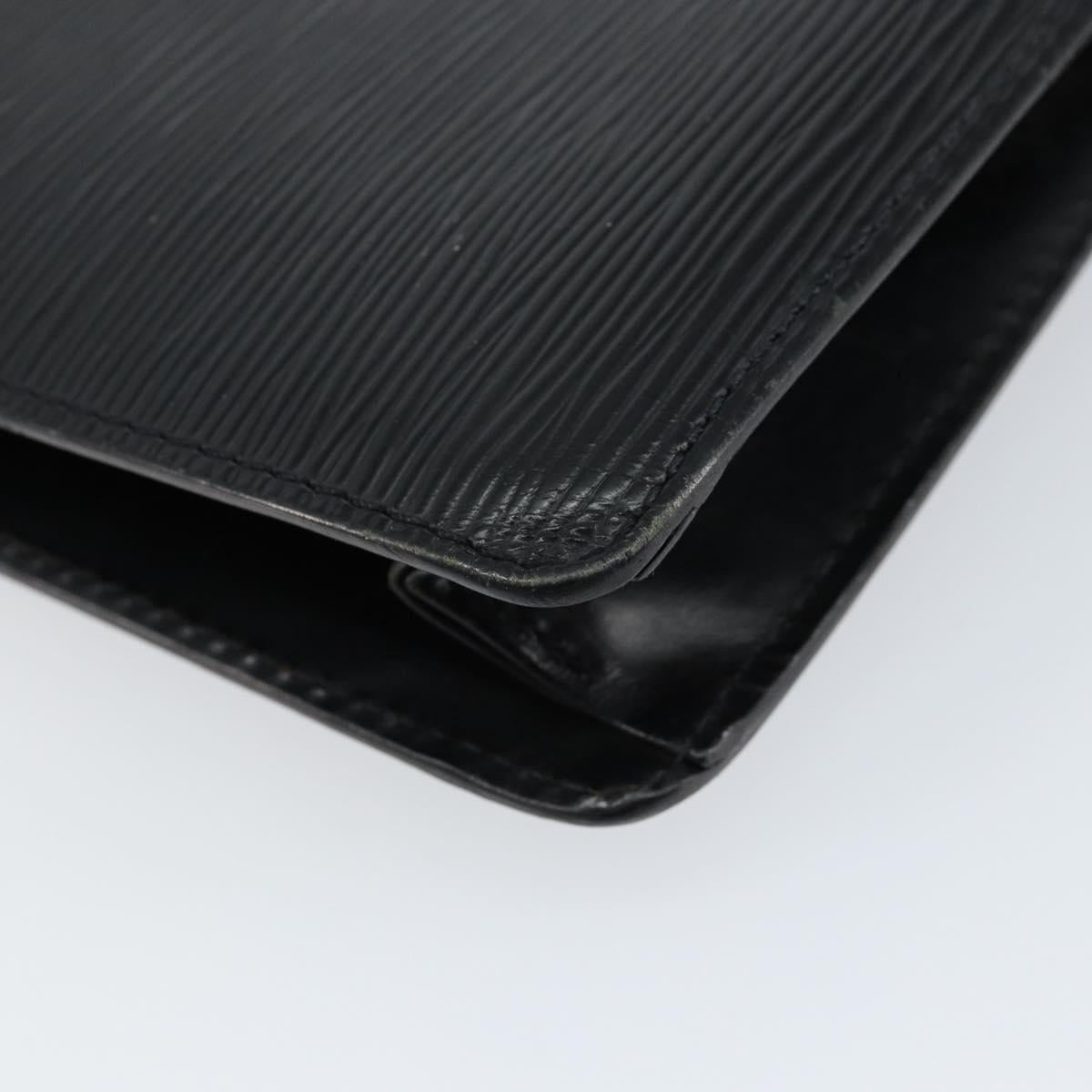 LOUIS VUITTON Epi Serie Dragonne Clutch Bag Black Noir M52612 LV Auth ka077