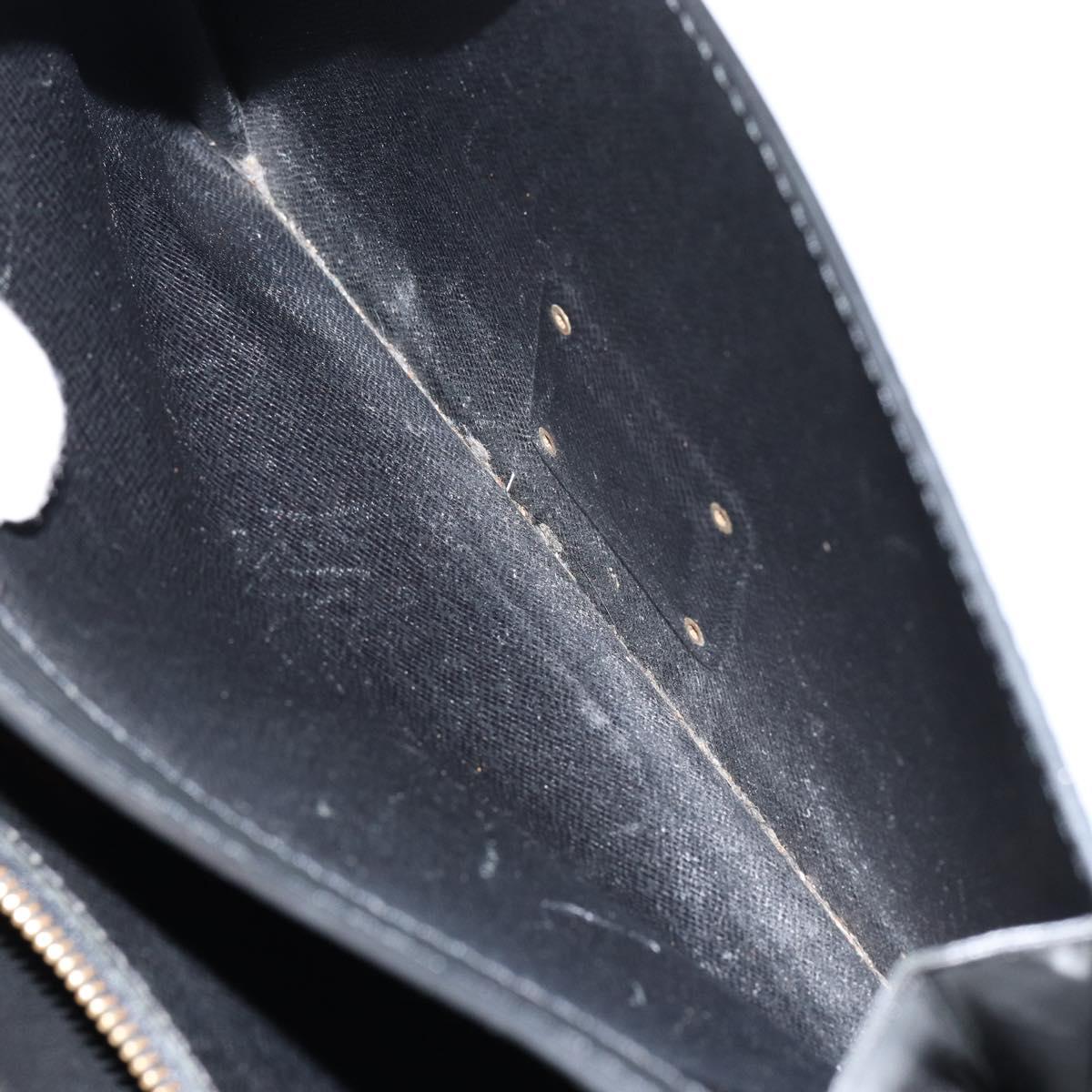 LOUIS VUITTON Epi Serie Dragonne Clutch Bag Black Noir M52612 LV Auth ka077