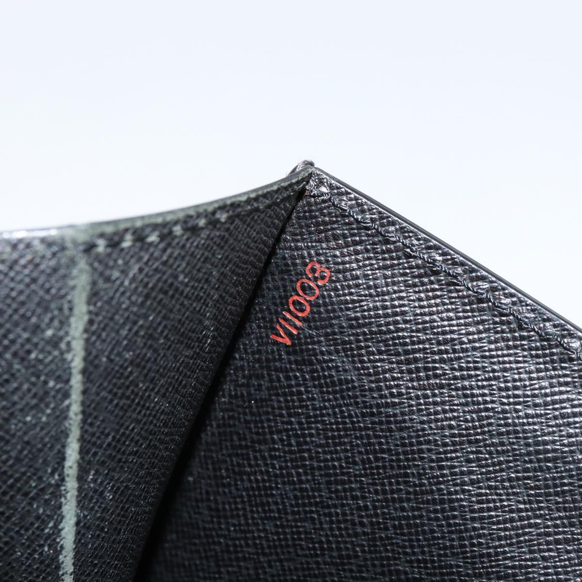 LOUIS VUITTON Epi Serie Dragonne Clutch Bag Black Noir M52612 LV Auth ka077