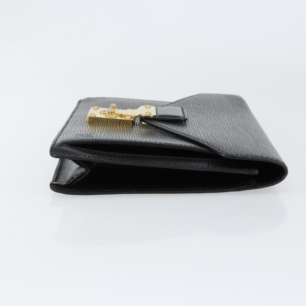 LOUIS VUITTON Epi Serie Dragonne Clutch Bag Black Noir M52612 LV Auth ka077