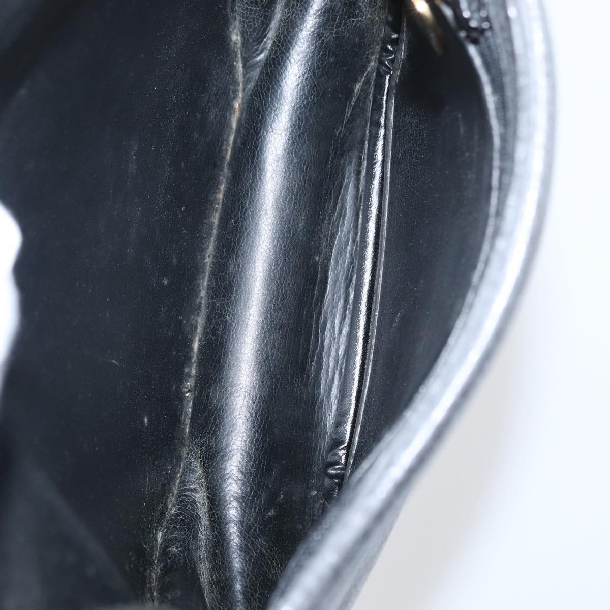 Christian Dior Shoulder Bag Leather Gray Gold Auth ka078