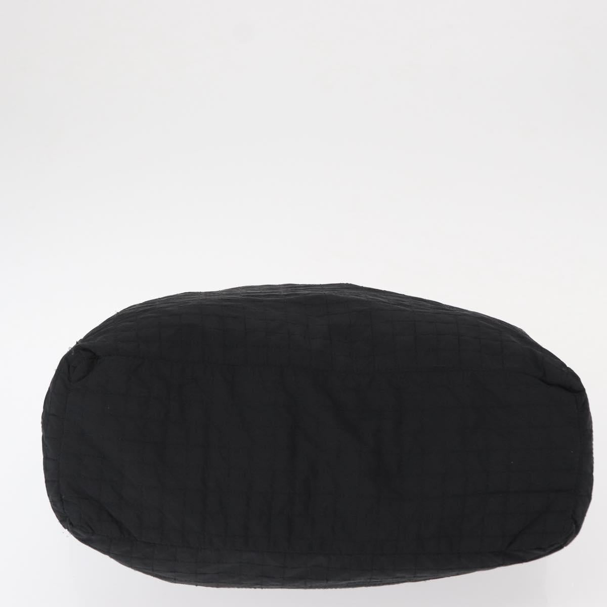 PRADA Hand Bag Nylon Black Silver Auth ka079