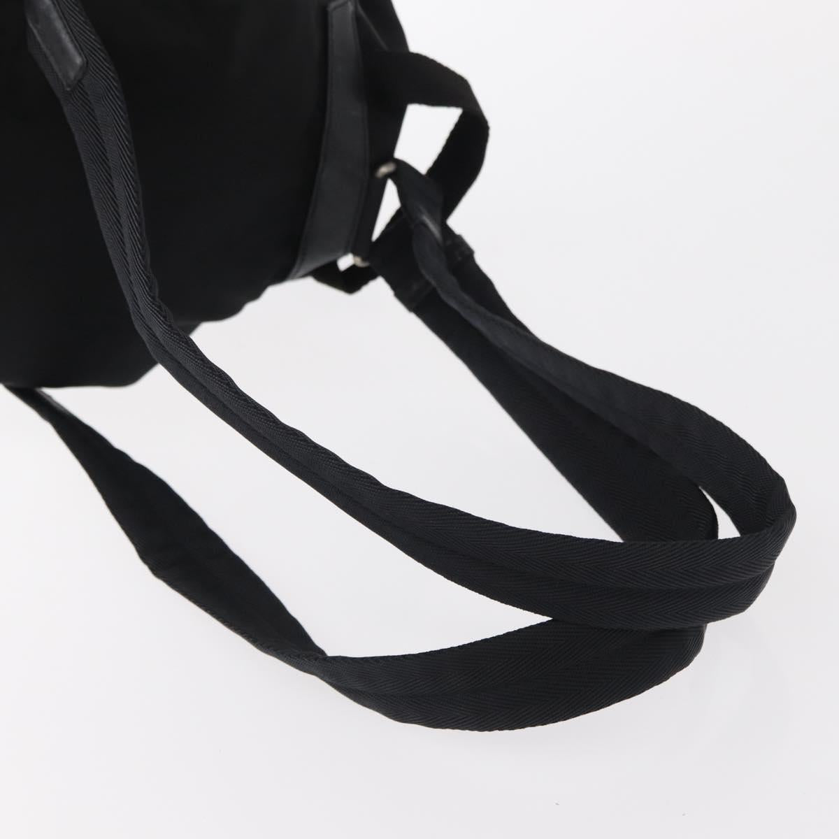 PRADA Backpack Nylon Black Silver Auth ka083