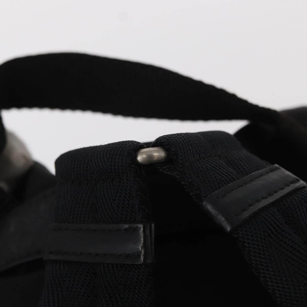 PRADA Backpack Nylon Black Silver Auth ka083