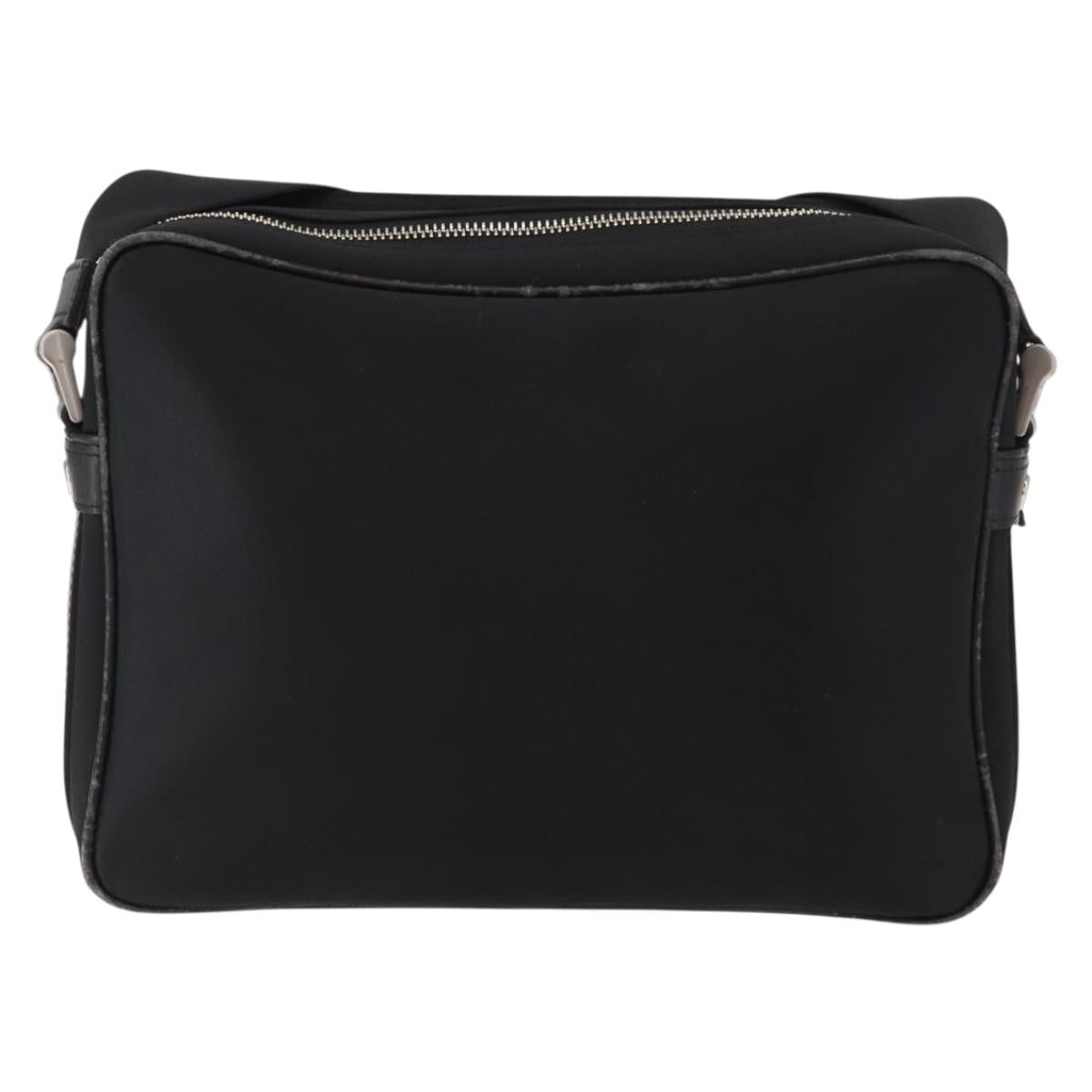 BURBERRY Shoulder Bag Nylon Black Silver Auth ka086