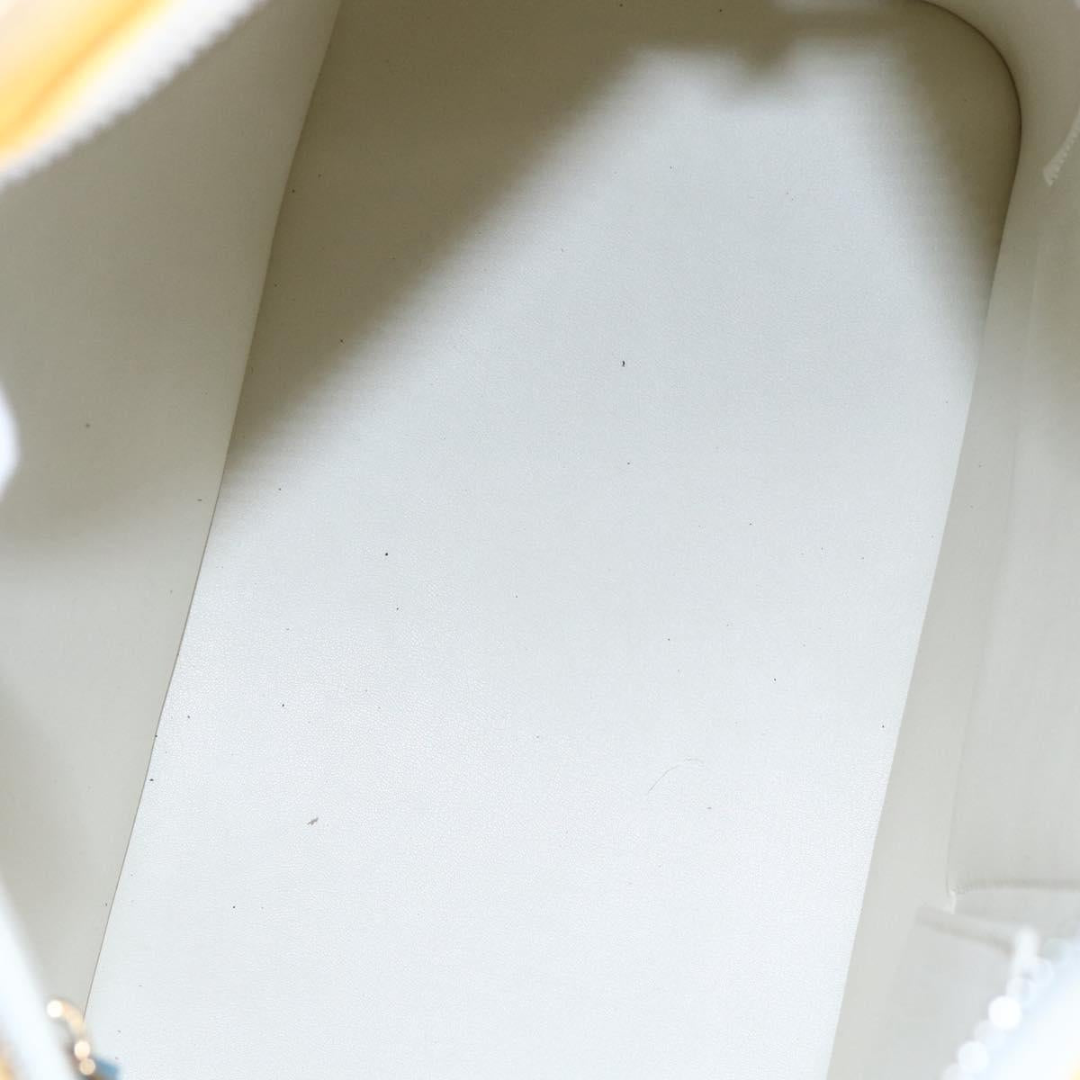 LOUIS VUITTON Monogram Vernis Houston Hand Bag Lime Yellow M91055 LV Auth ka094