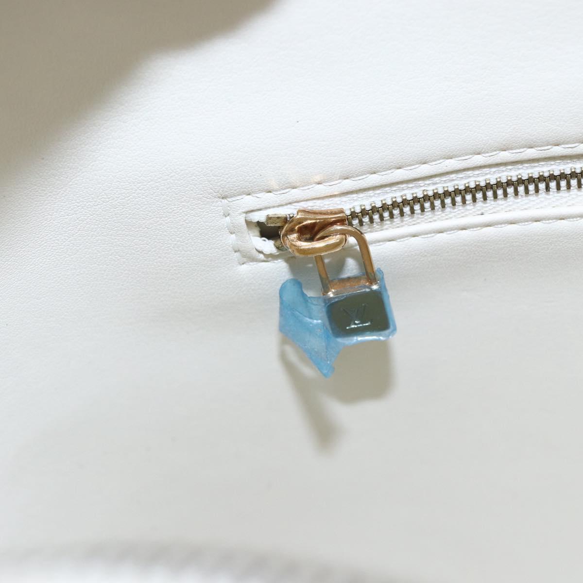 LOUIS VUITTON Monogram Vernis Houston Hand Bag Lime Yellow M91055 LV Auth ka094