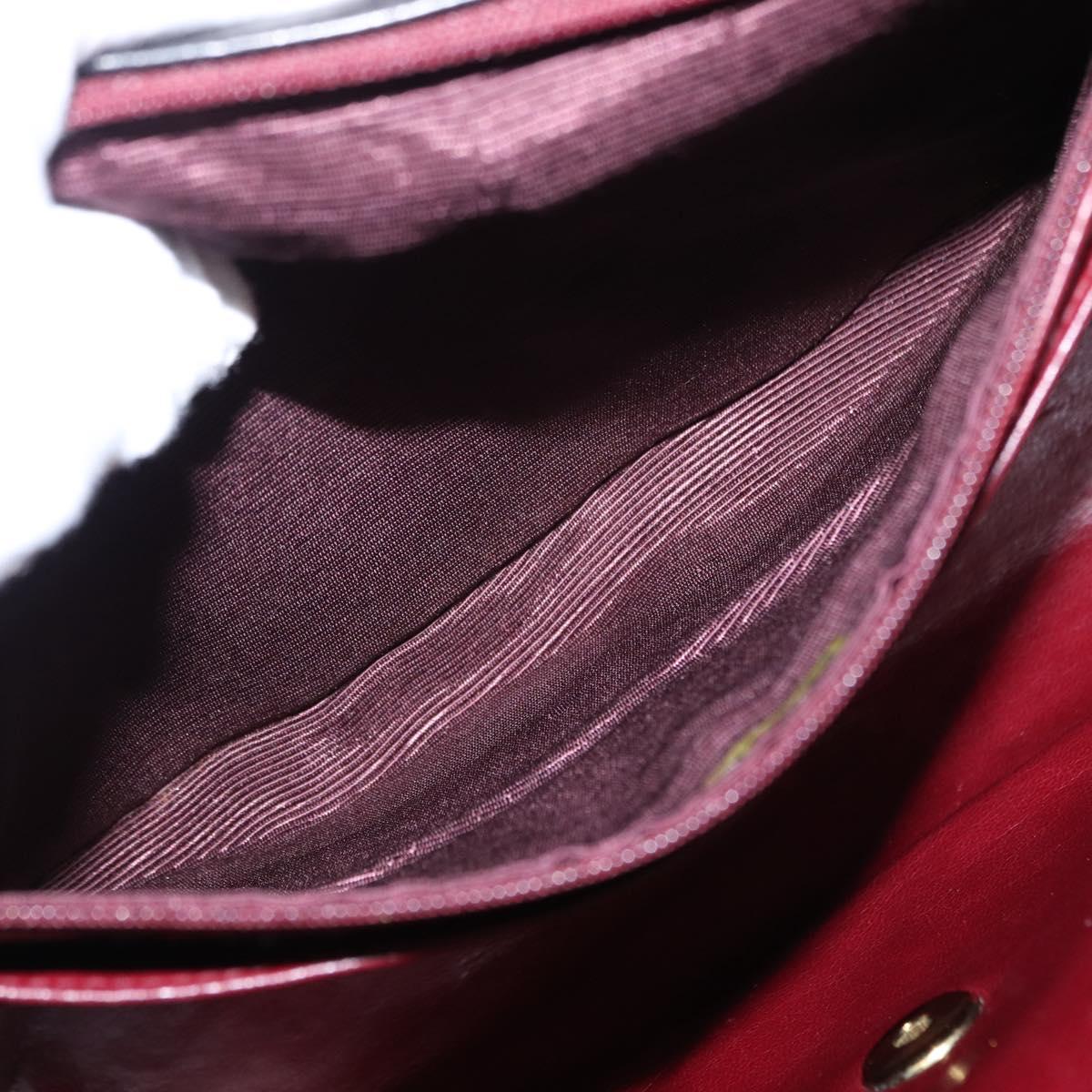 CHANEL New Mademoiselle Shoulder Bag Lamb Skin Black Silver CC Auth ka096V