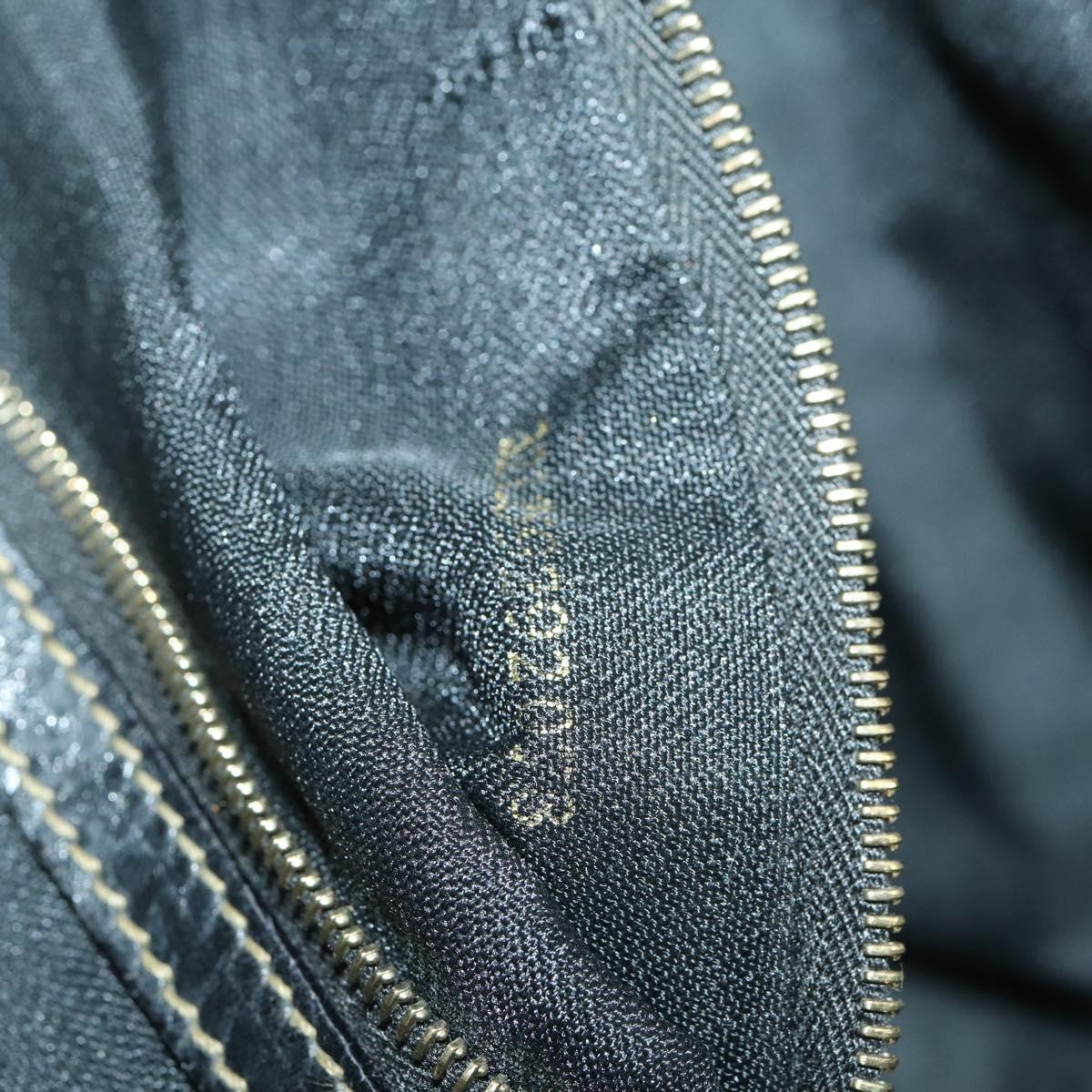 FENDI Pecan Canvas Backpack PVC Brown Black gold Auth ka1008