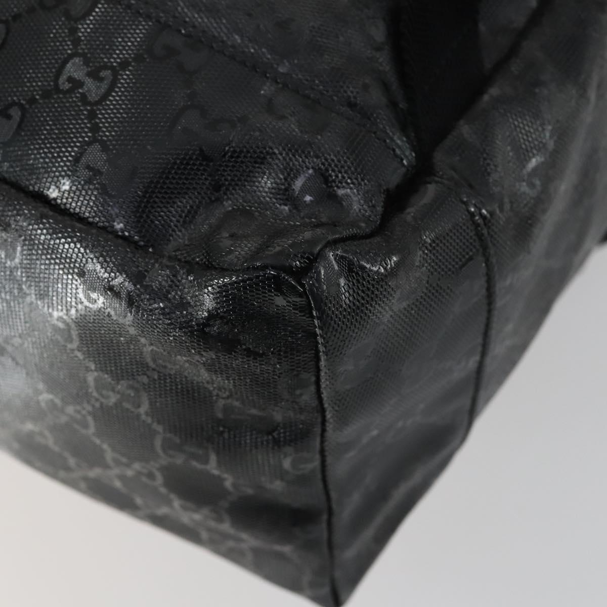 GUCCI GG Implementation Web Sherry Line Backpack Black Silver 347984 Auth ka1009
