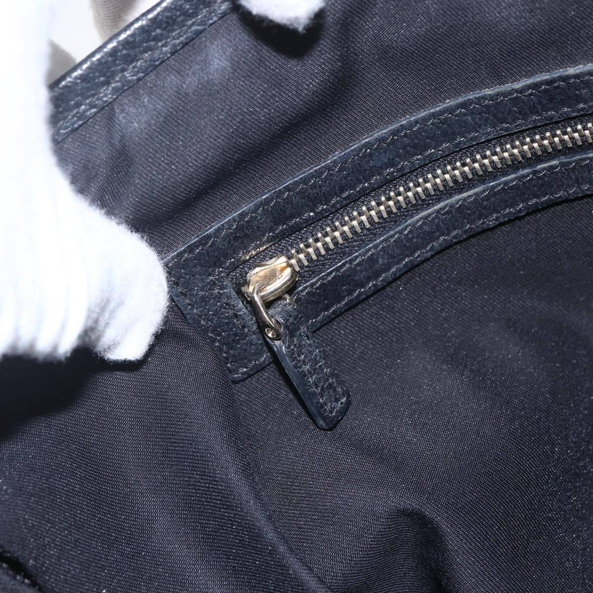 GUCCI GG Canvas Tote Bag Black Gold 153009 Auth ka1012