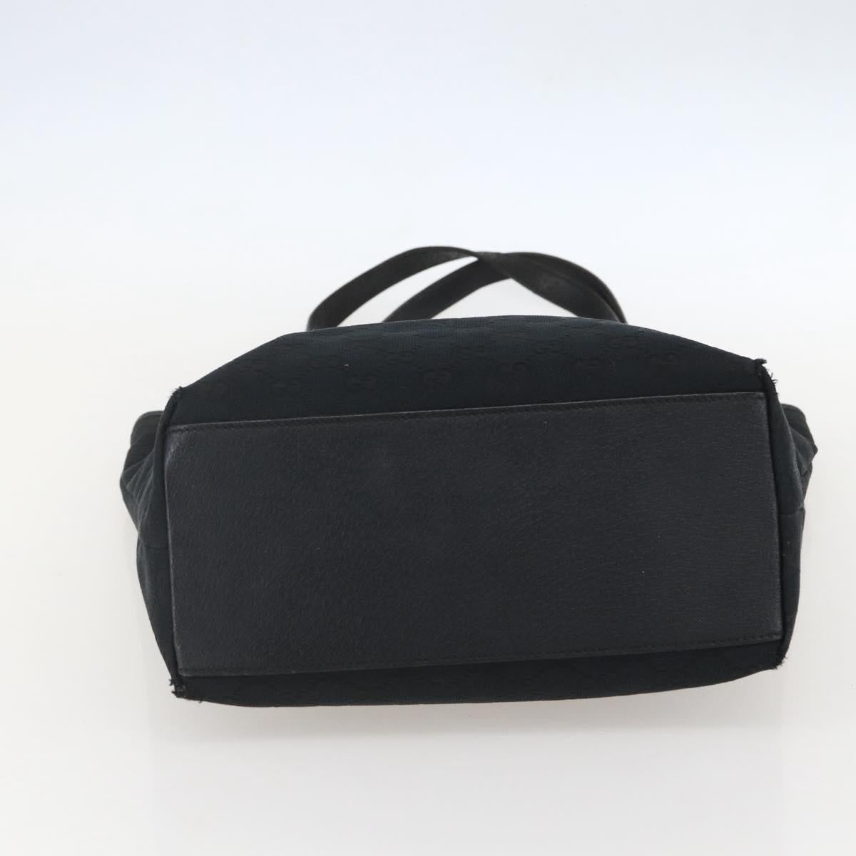 GUCCI GG Canvas Tote Bag Black Gold 153009 Auth ka1012