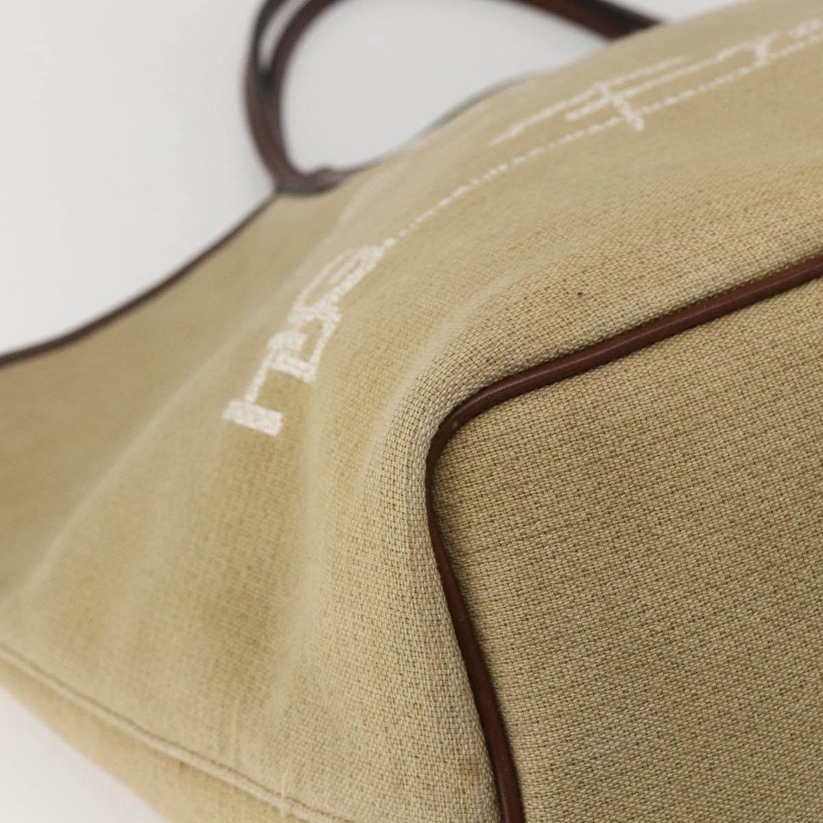 GIVENCHY Tote Bag Canvas Beige Auth ka1015