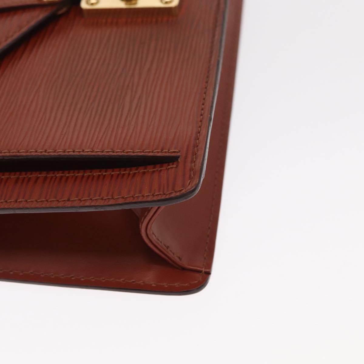 LOUIS VUITTON Epi Serie Dragonne Hand Bag Brown M52618 LV Auth ka1017