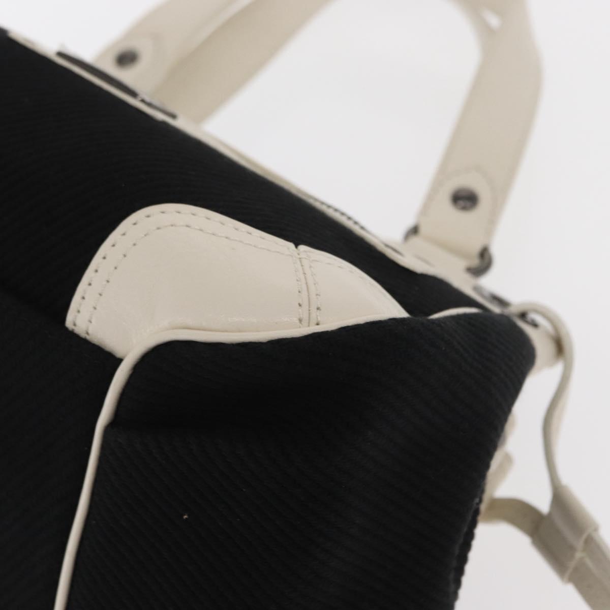 BURBERRY Blue Label Hand Bag Canvas Black Auth ka1019