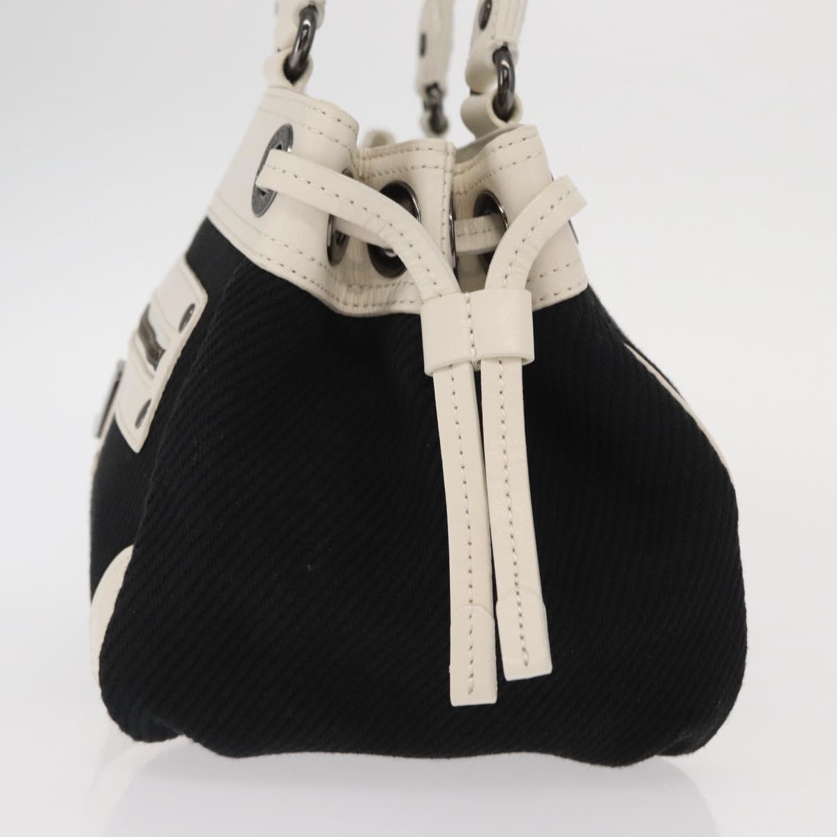 BURBERRY Blue Label Hand Bag Canvas Black Auth ka1019