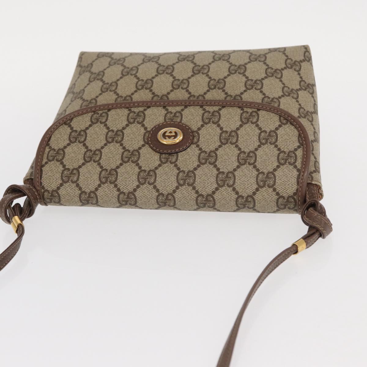 GUCCI GG Supreme Shoulder Bag PVC Beige Gold 007 115 6087 Auth ka1027