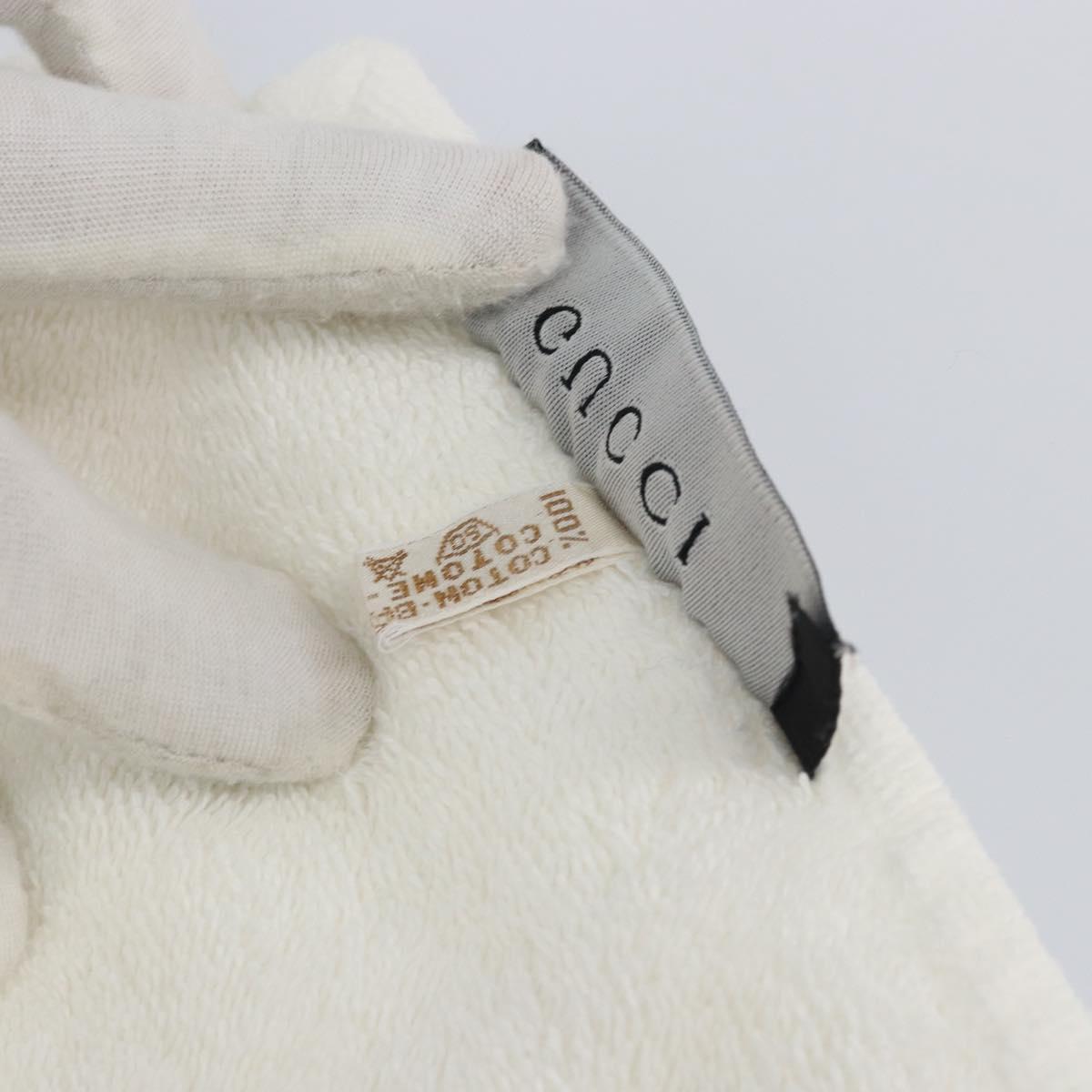 GUCCI Blanket Cotton White Auth ka1028