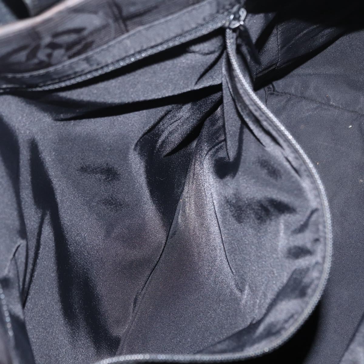 CHANEL New Travel Line Tote Bag Nylon Black CC Auth ka103