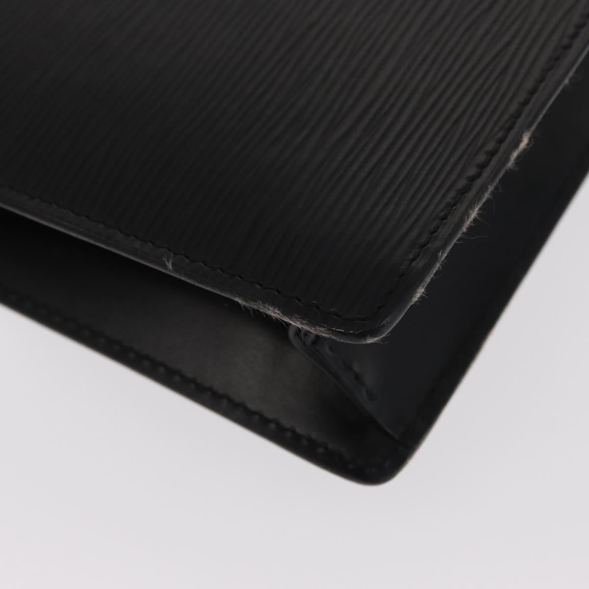 LOUIS VUITTON Epi Serie Dragonne Clutch Bag Black Noir M52612 LV Auth ka1030