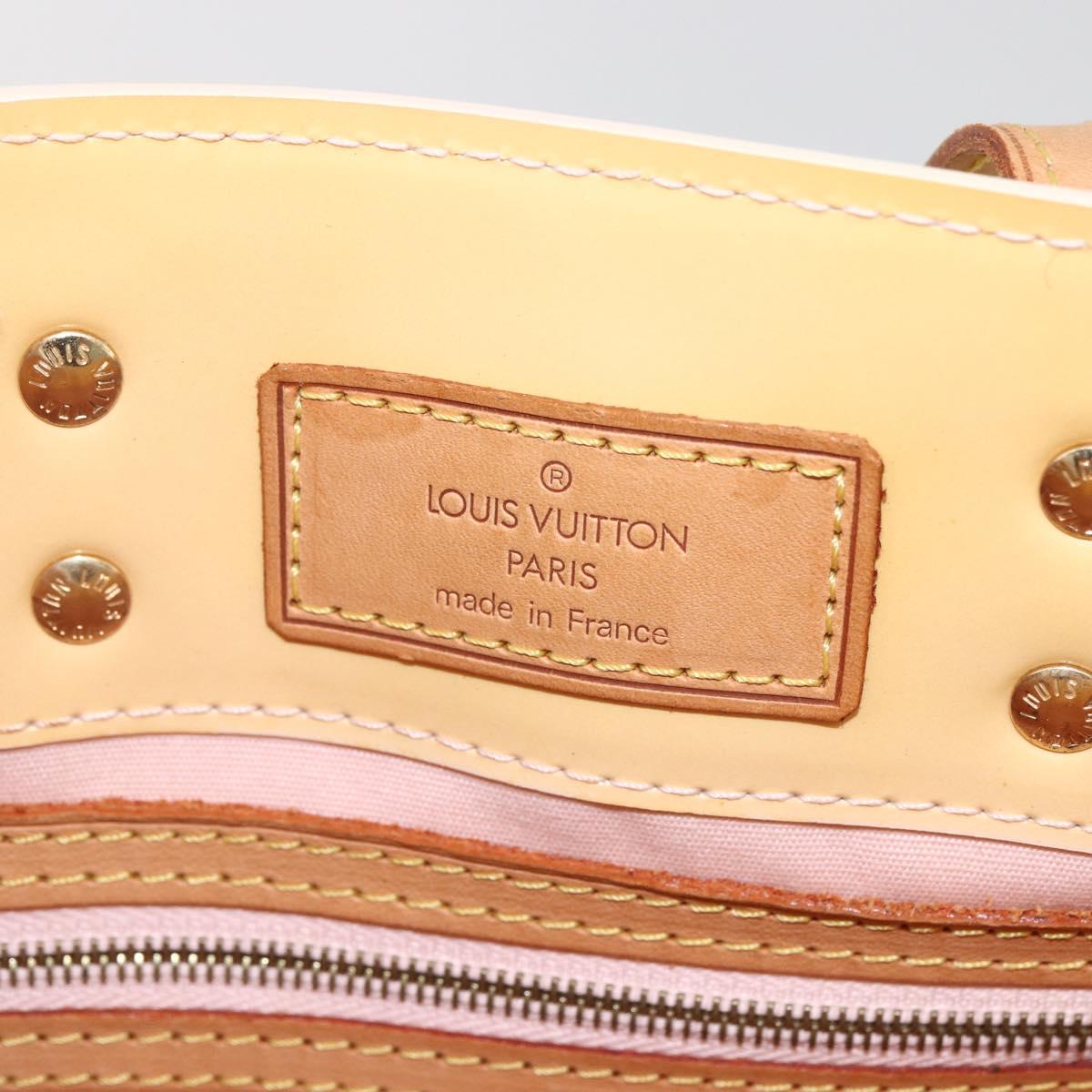 LOUIS VUITTON Monogram Vernis Reade PM Bag Marshmallow Pink M91306 Auth ka1034