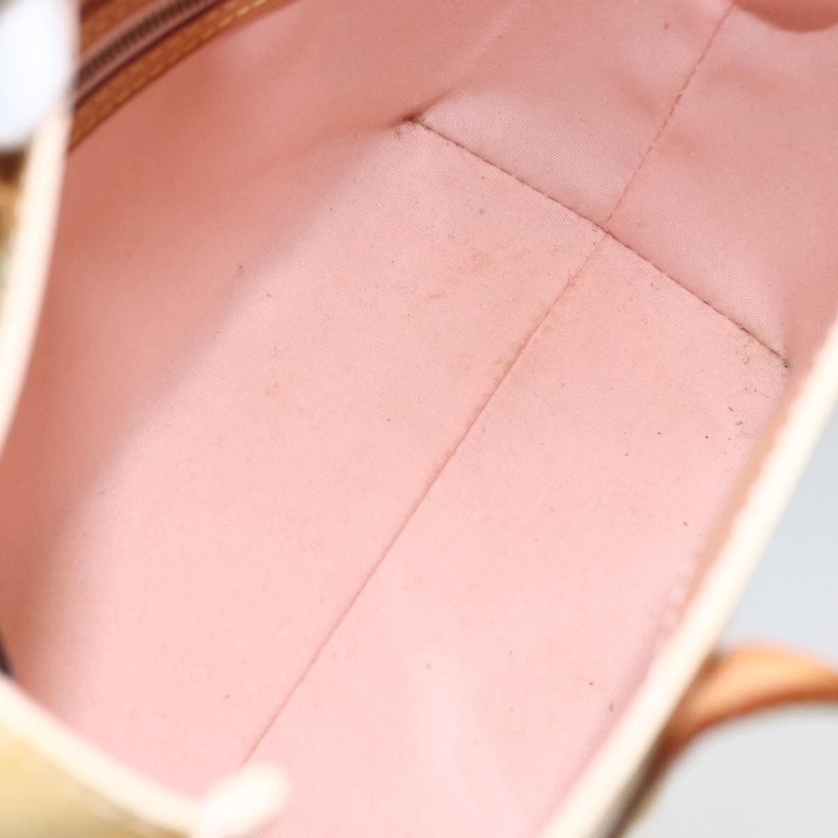LOUIS VUITTON Monogram Vernis Reade PM Bag Marshmallow Pink M91306 Auth ka1034