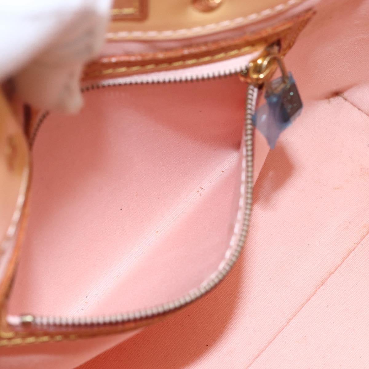 LOUIS VUITTON Monogram Vernis Reade PM Bag Marshmallow Pink M91306 Auth ka1034