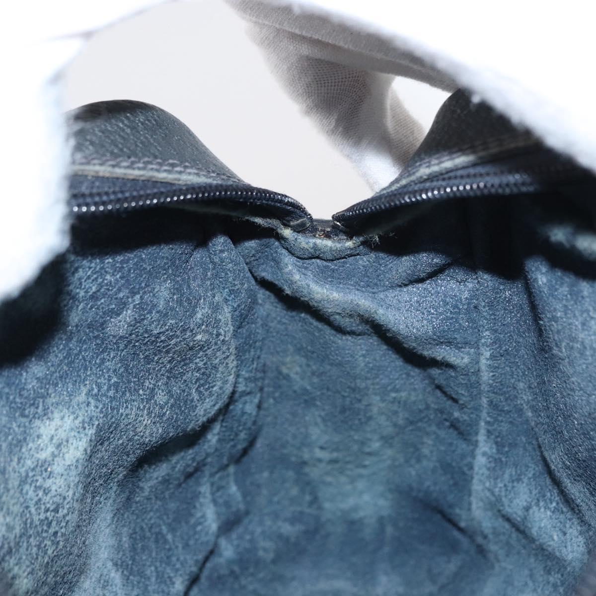 GUCCI GG Supreme Sherry Line Shoulder Bag PVC Navy Gold 378 02 004 Auth ka104