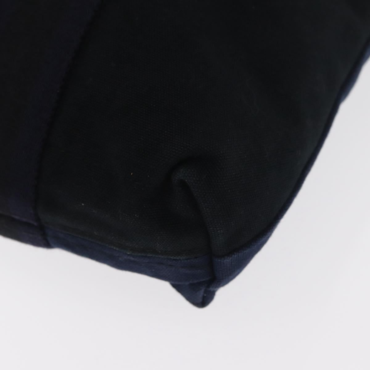 HERMES Fourre Tout Hand Bag Canvas Black Navy Auth ka1041