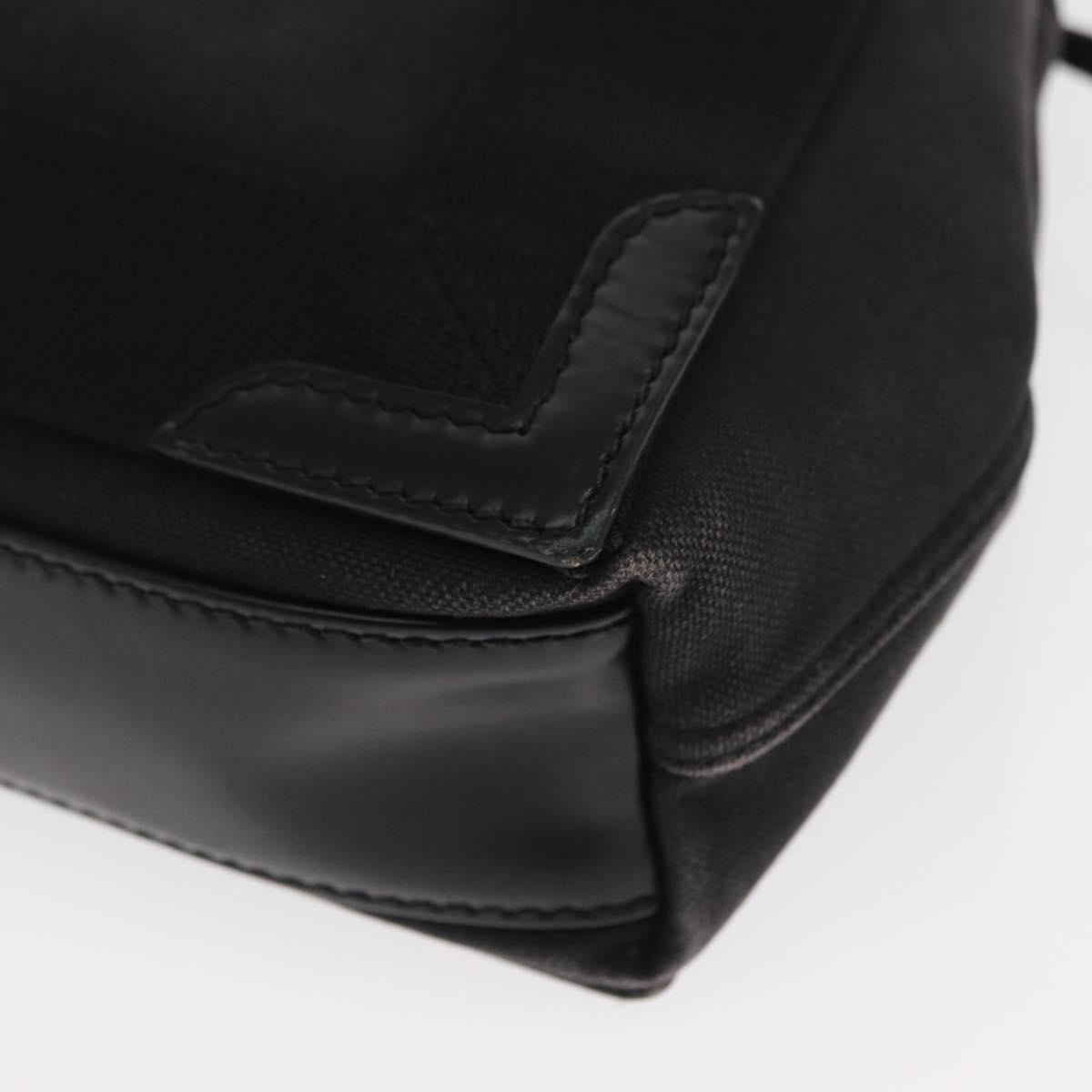 BALENCIAGA Cabas XS Hand Bag Canvas 2way Black Silver 390346 Auth ka1048