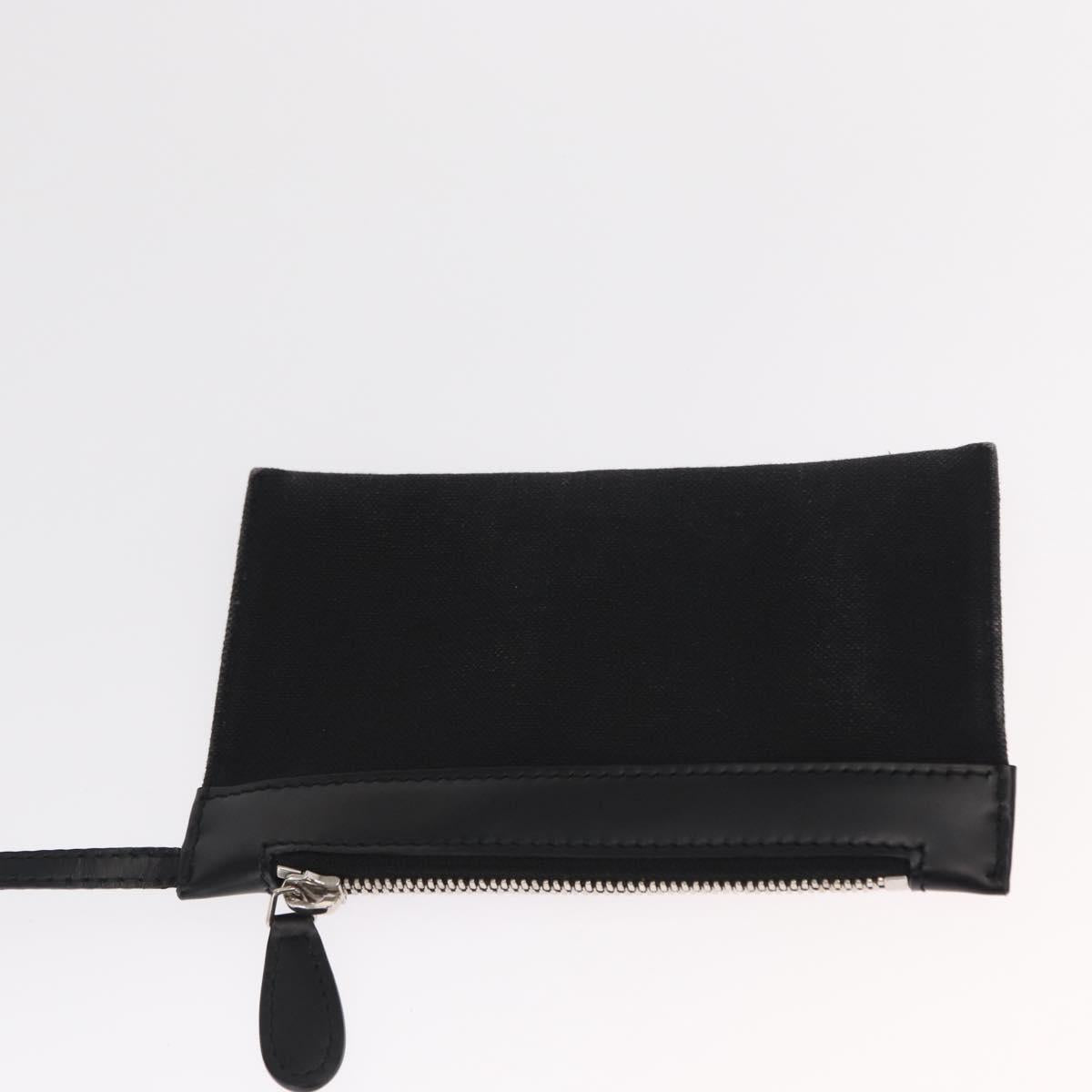 BALENCIAGA Cabas XS Hand Bag Canvas 2way Black Silver 390346 Auth ka1048