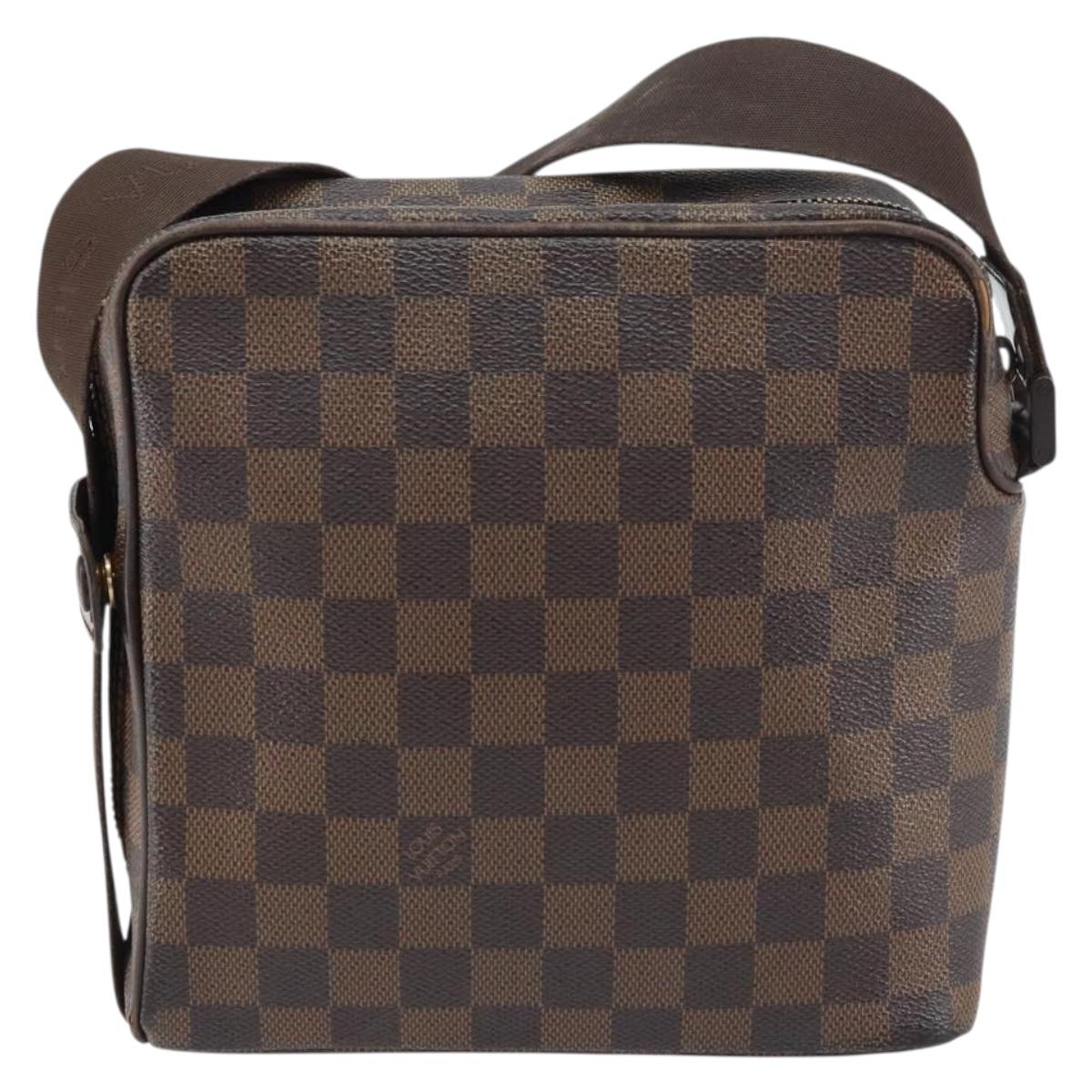 LOUIS VUITTON Damier Ebene Olaf PM Shoulder Bag N41442 LV Auth ka1050