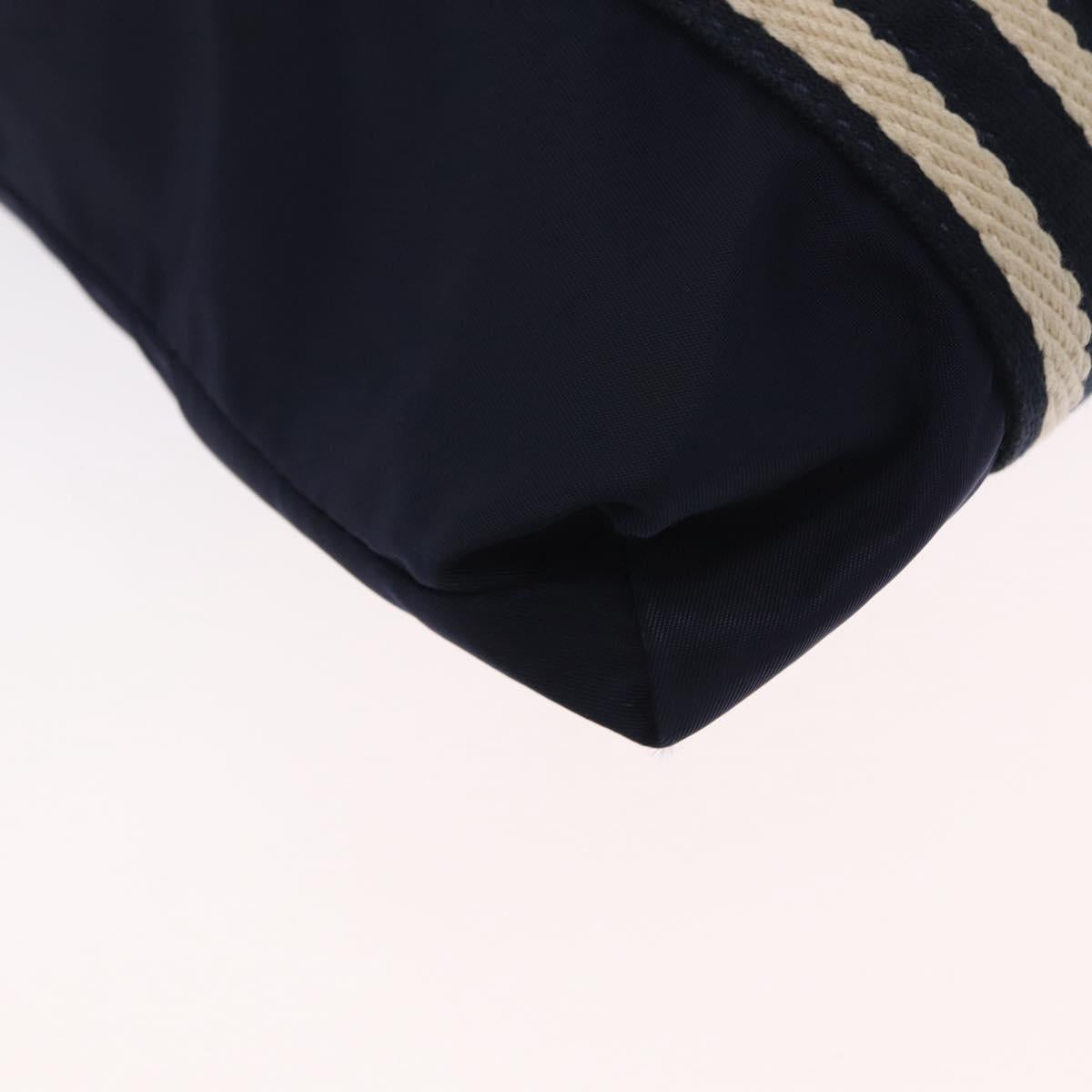 GUCCI Shoulder Bag Nylon Navy Silver 189662 Auth ka1054