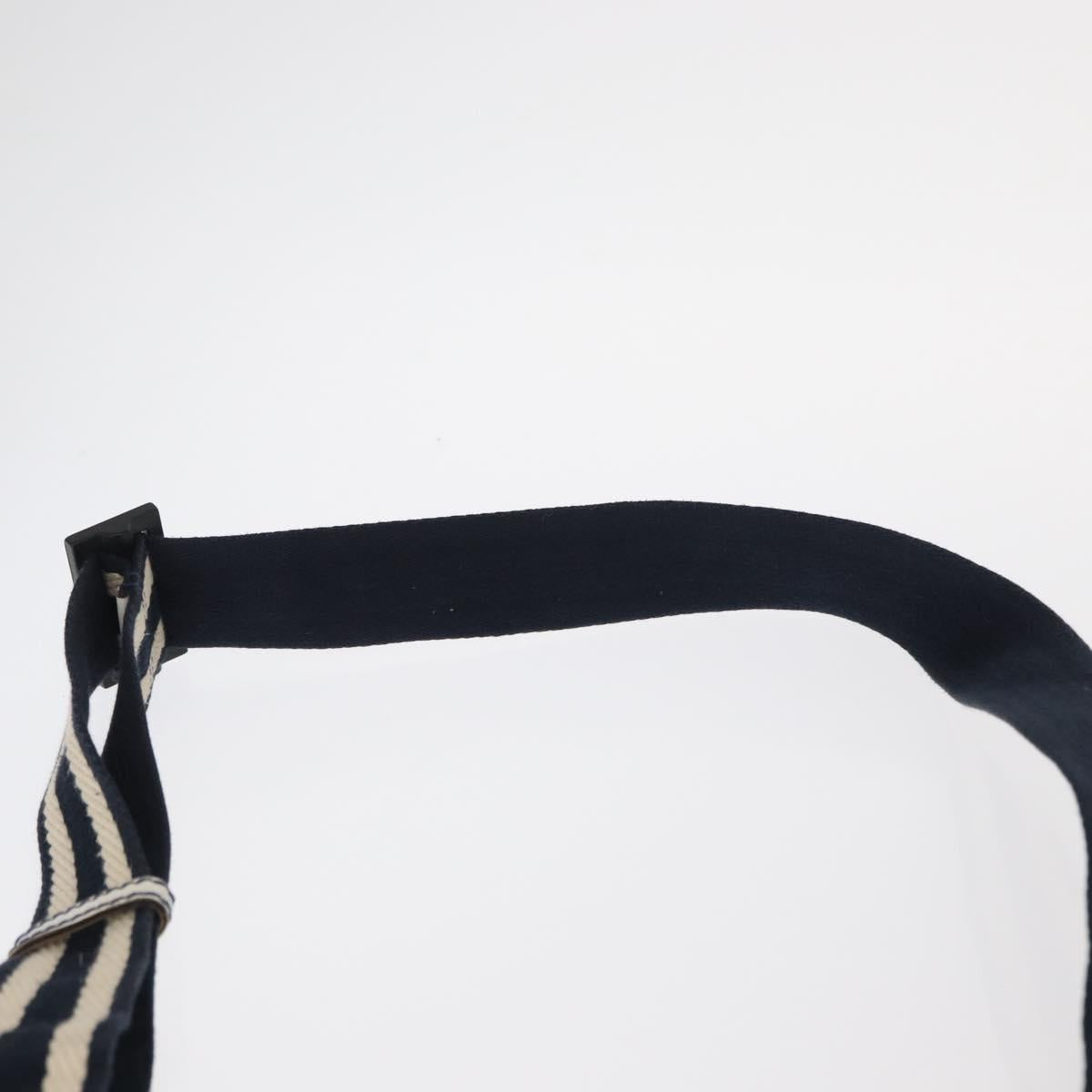 GUCCI Shoulder Bag Nylon Navy Silver 189662 Auth ka1054