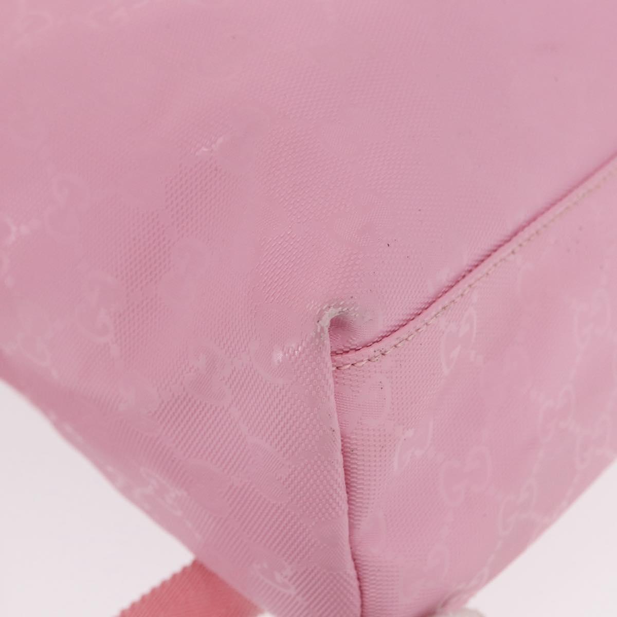 GUCCI GG Implementation Backpack PVC Silver Pink 271327 Auth ka1055