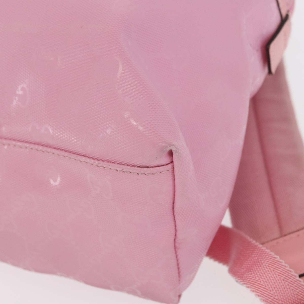 GUCCI GG Implementation Backpack PVC Silver Pink 271327 Auth ka1055