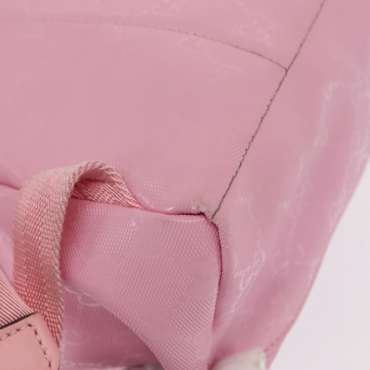 GUCCI GG Implementation Backpack PVC Silver Pink 271327 Auth ka1055