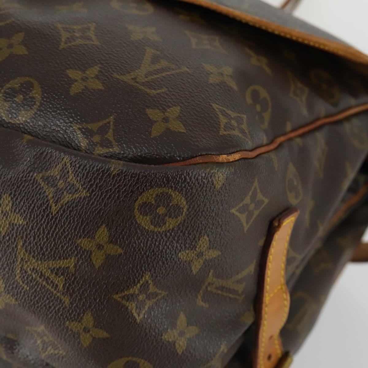 LOUIS VUITTON Monogram Saumur 35 Shoulder Bag M42254 LV Auth ka1066