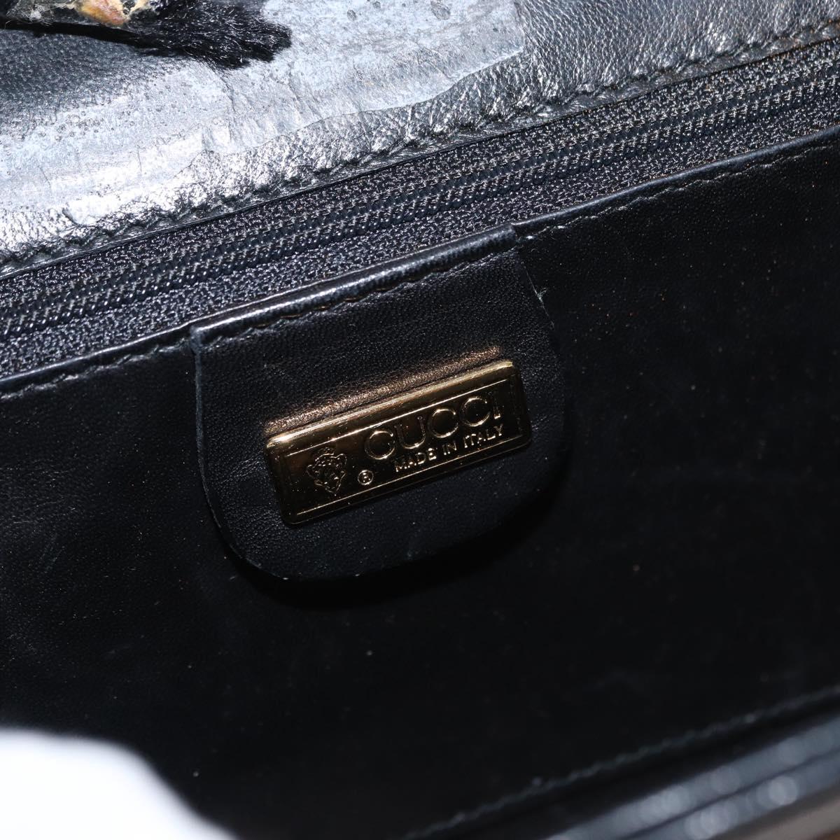 GUCCI Shoulder Bag Canvas Gold Brown Auth ka1072