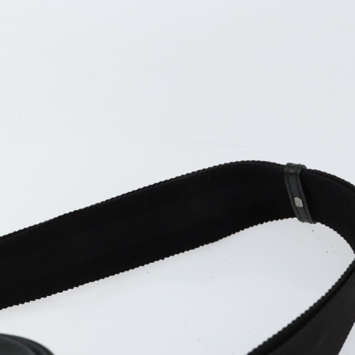 GUCCI GG Implementation Bag Coated Canvas Black Silver 201448 Auth ka108