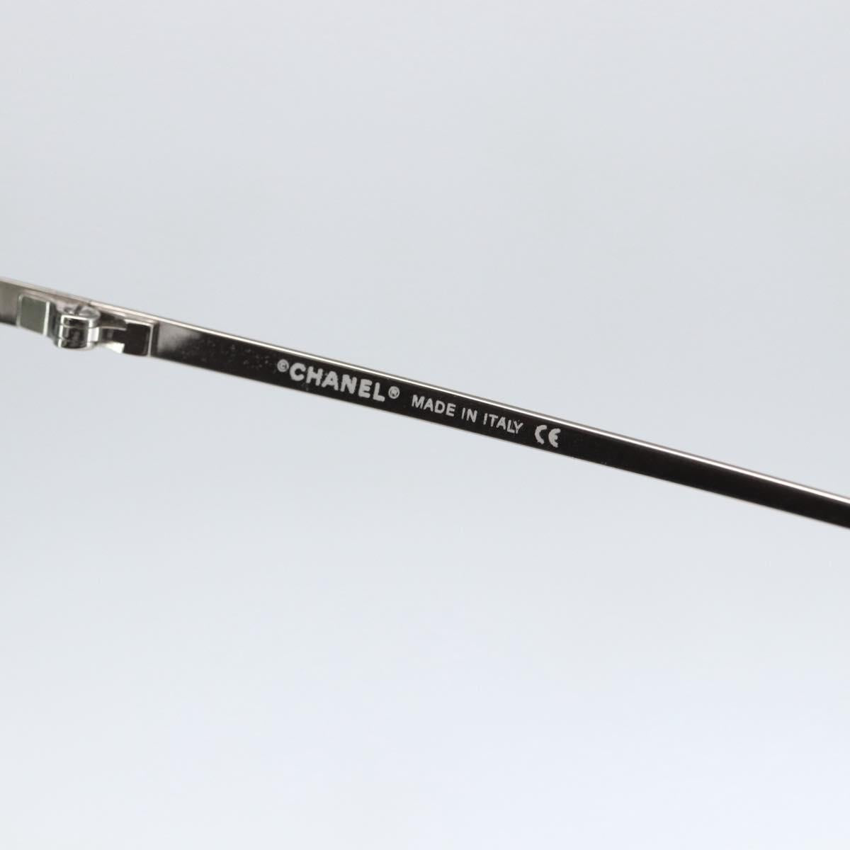 CHANEL Sunglasses metal Black CC Auth ka1080