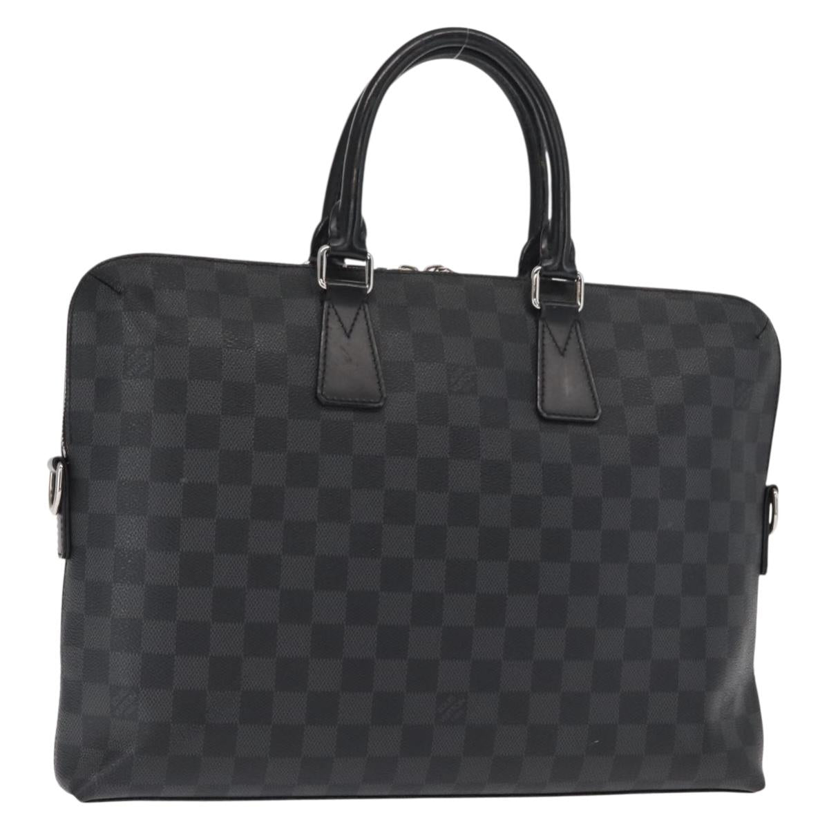 LOUIS VUITTON Damier Graphite Porte Documents Jules Bag 2way N48224 Auth ka1086