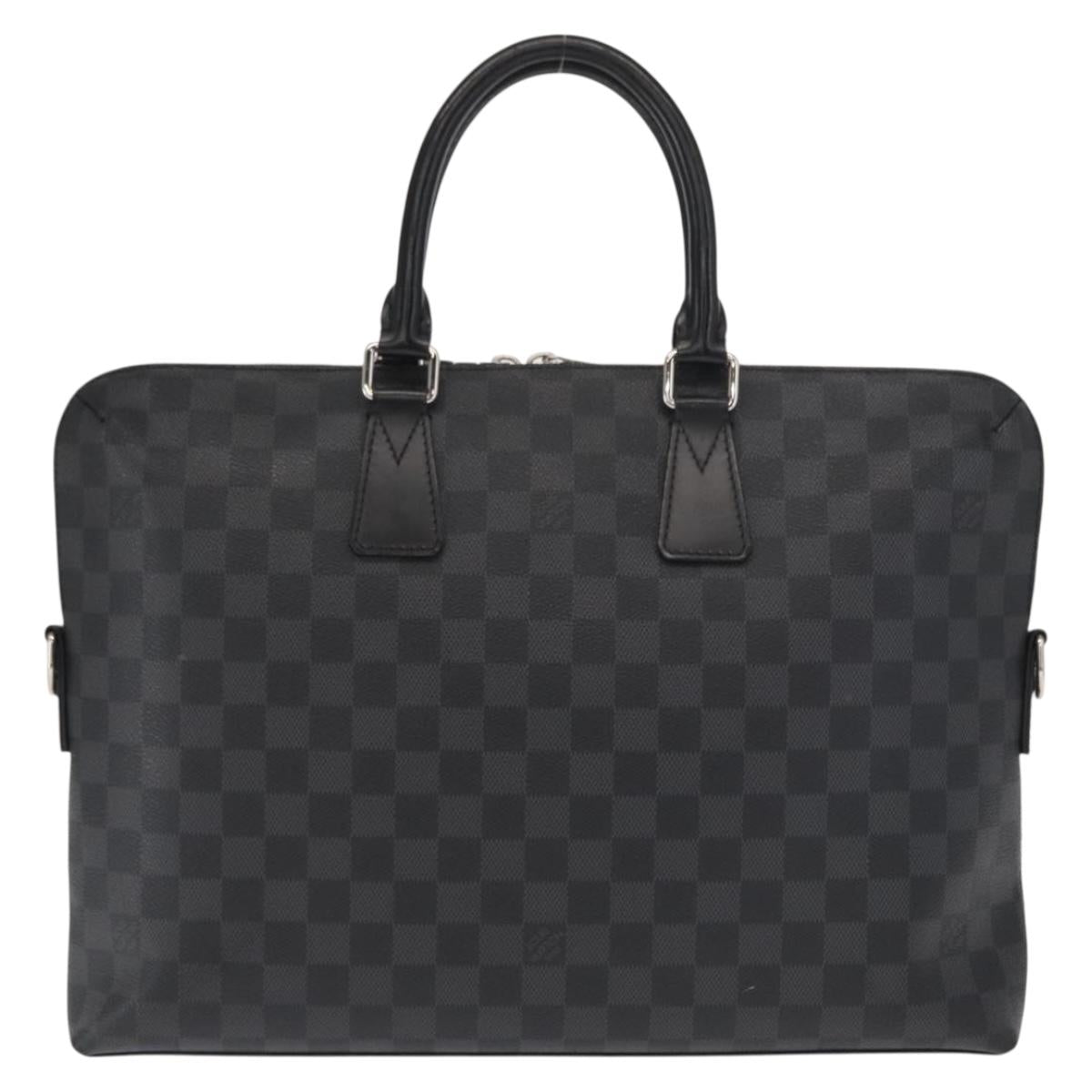 LOUIS VUITTON Damier Graphite Porte Documents Jules Bag 2way N48224 Auth ka1086