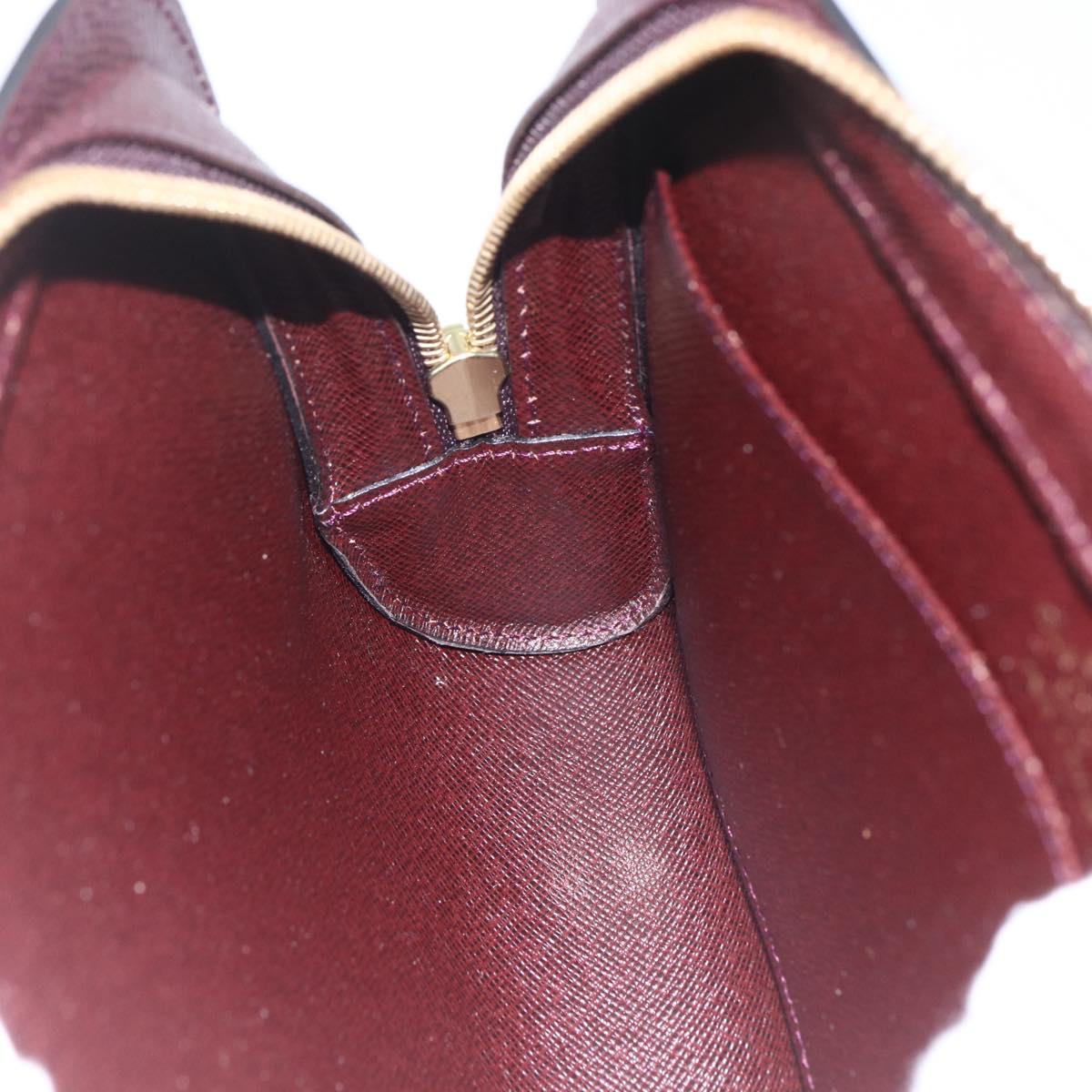LOUIS VUITTON Taiga Baikal Clutch Bag Acajou M30186 LV Auth ka1091