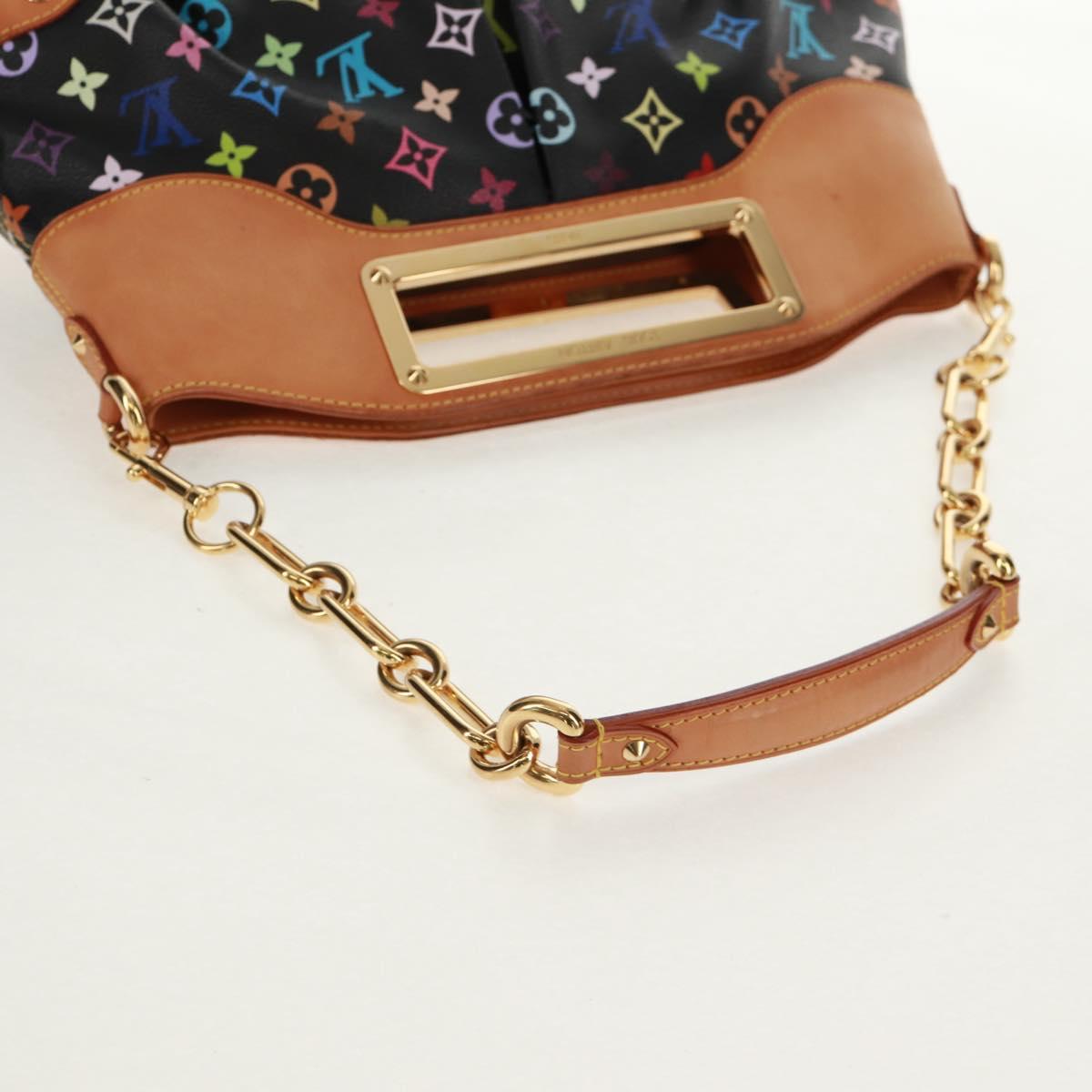 LOUIS VUITTON Monogram Multicolor Judy MM Bag 2Way Black M40256 Auth ka1093V
