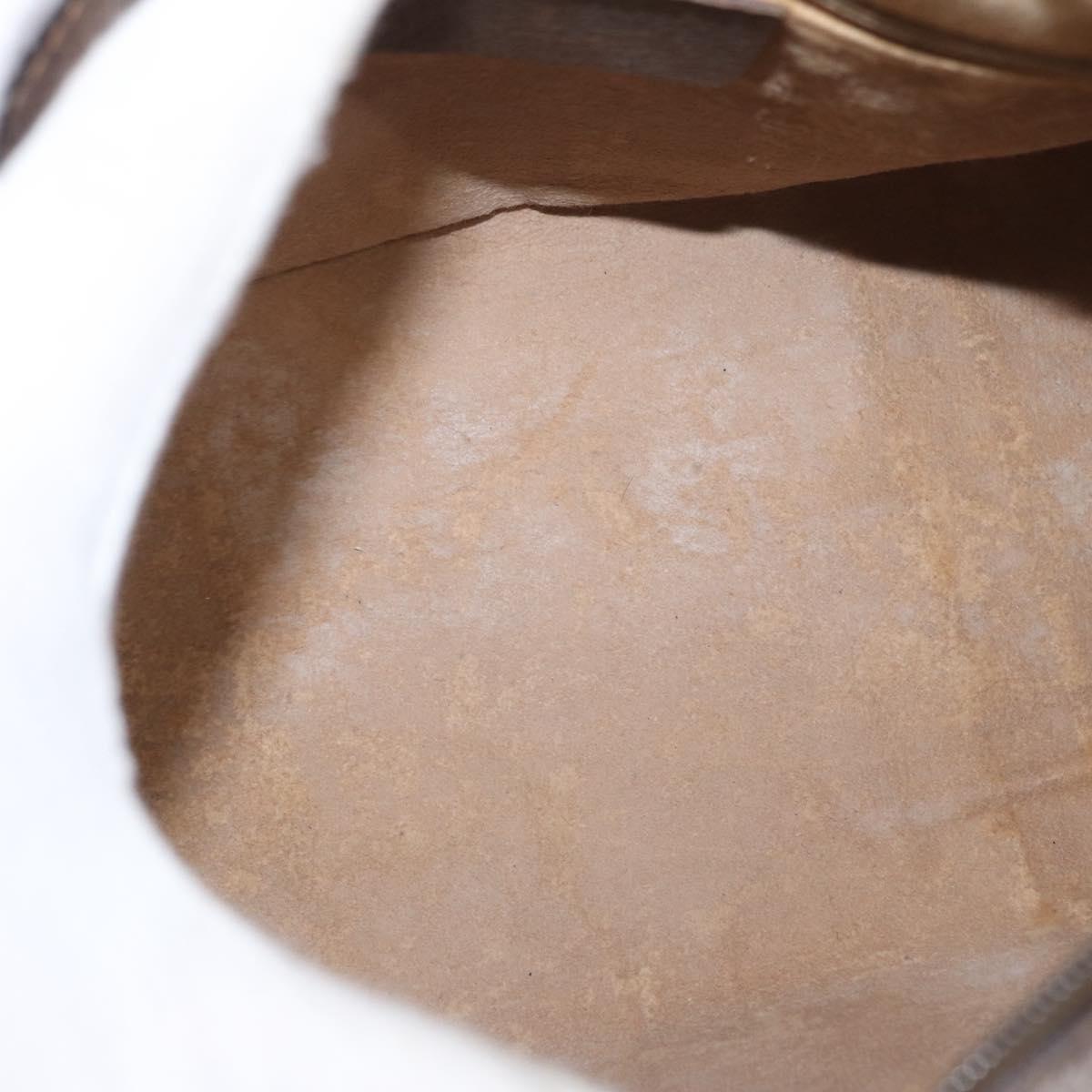 GUCCI GG Supreme Web Sherry Line Hand Bag PVC Beige Gold 40 02 006 Auth ka1094